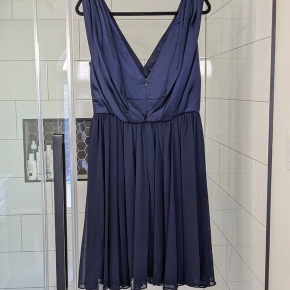 Vera Wang Navy Dress - Picture 4 of 7